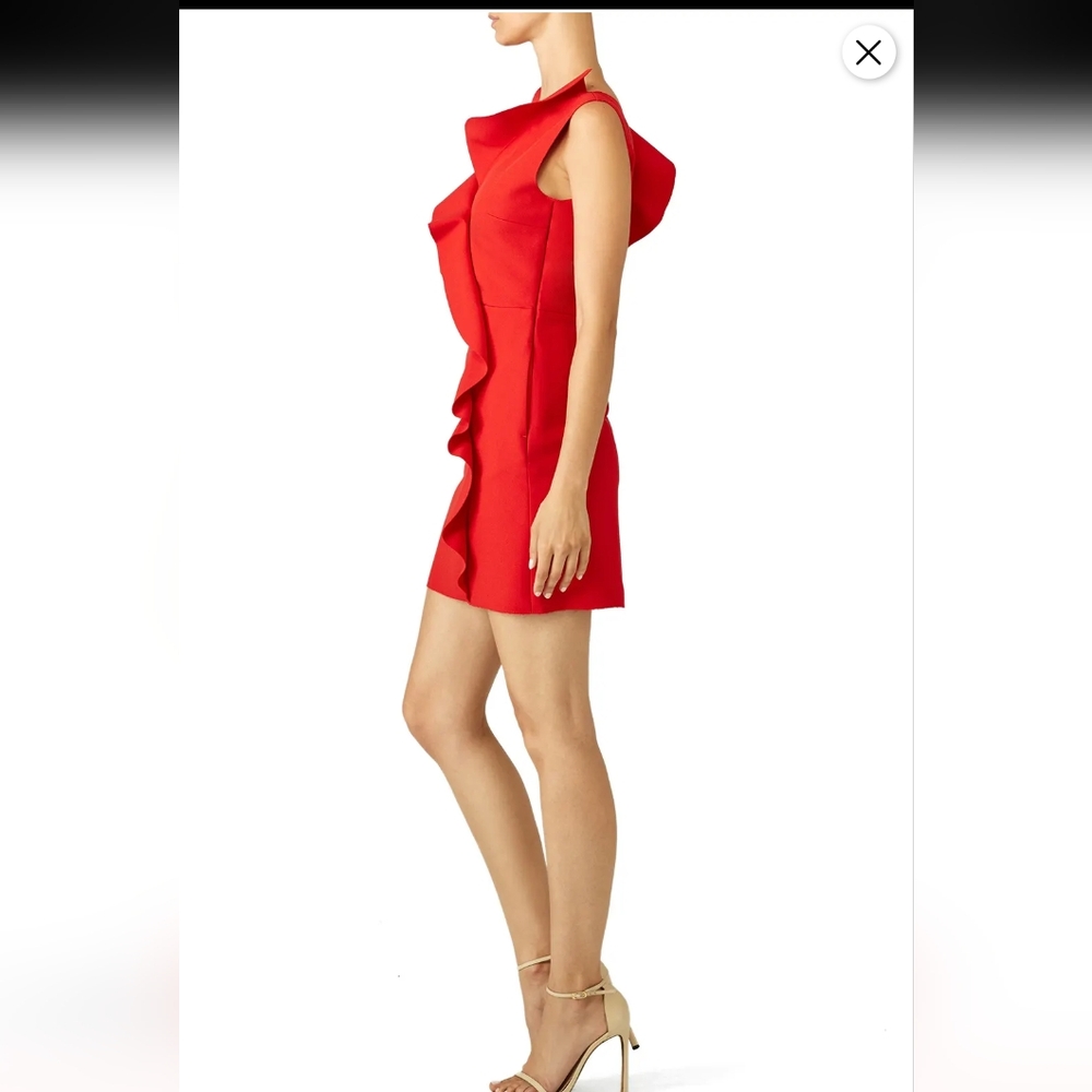 MSGM Red Ruffle Dress - Picture 3 of 13